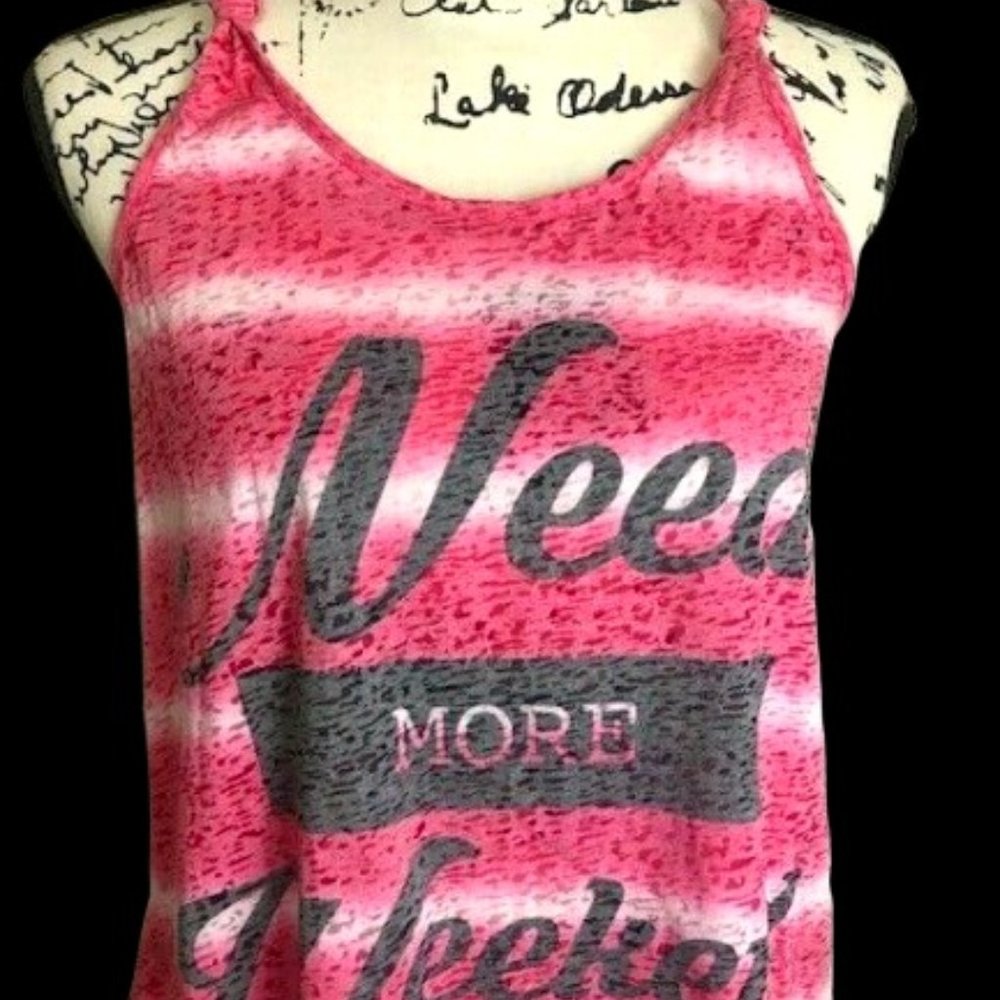 Racerback GraphicTank Top Juniors Small Ombre Pink